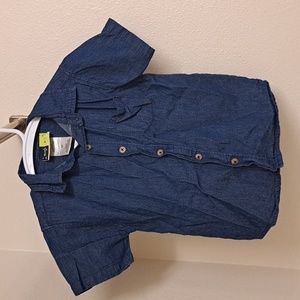 Mick Mack Boys Denim Short-Sleeve Button-Down Shirt 4T